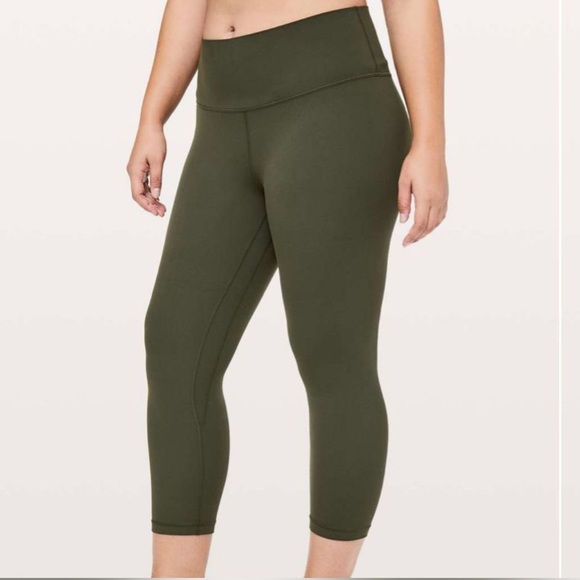 Lululemon Align Crop 21” Olive green size 2 - Picture 1 of 6